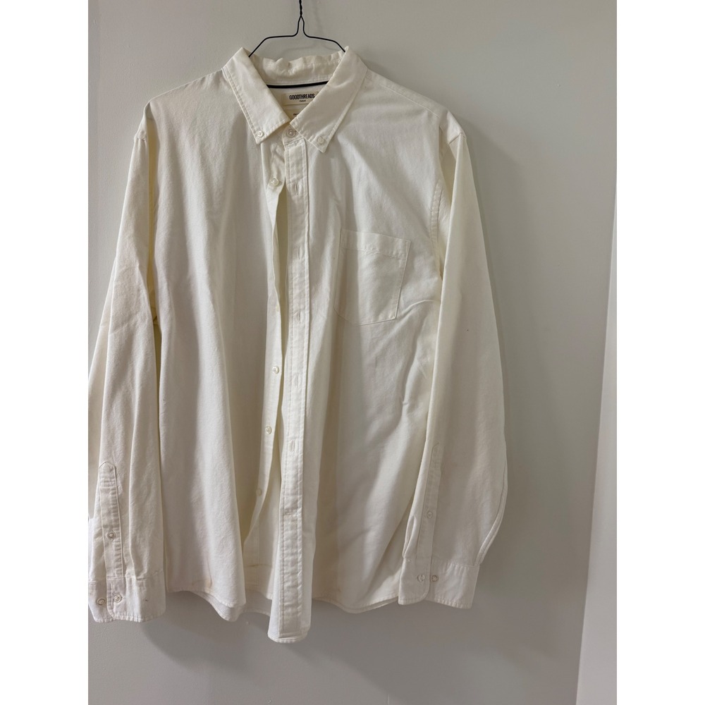 Goodthreads Oxford Shirt Mens XXL White Excellent Slim Fit Button Down Pocket